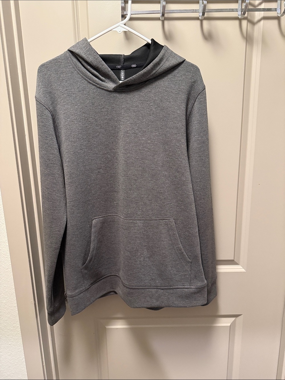 Men's Gray Crewneck Hoodie Sweatshirt - Casual Everyday Pullover